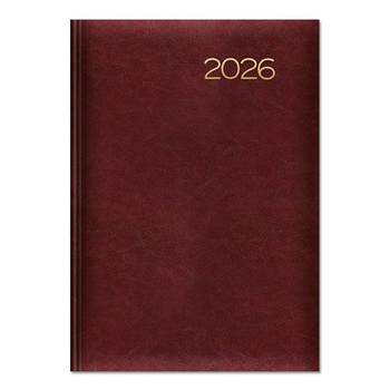 Kalendarz 2026 książkowy A5 dzienny bordowy SK2