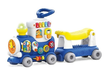Jeździk pociąg 4w1 niebieski Dumel