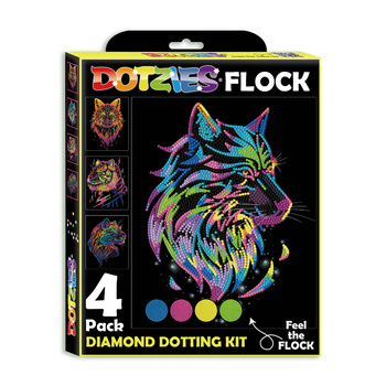 DIAMOND DOTZ ADULTS FLOCKED WILD NEON