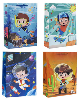 Torebki prezentowe TD-23060-HS-A3 wzór dziecięcy 12 sztuk