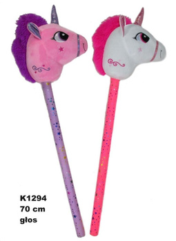 Jednorożec na kiju z głosem 70cm MIX Sun-Day