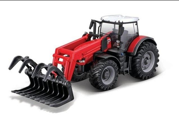 Massey Ferguson 8740S z chwytakiem BBURAGO BBurago