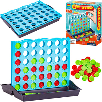 GRA LOGICZNA UKŁADANKA 4 W LINII RZĘDZIE RODZINNA PLANSZOWA ZRĘCZNOŚCIOWA