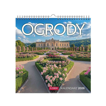 Kalendarz 2026 Ogrody kwadrat ścienny