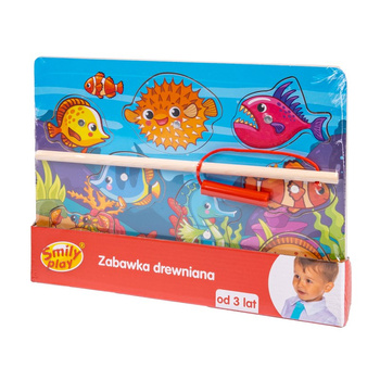 Układanka drewniana łowienie magnes SPW83609 AN01