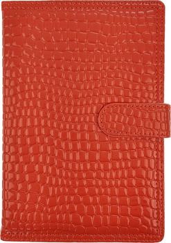 Kalendarz 2026 B5 dzienny z zapięciem krokodyl czerwony