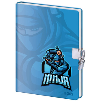 Pamiętnik z kłódką B6 Ninja 60k. gładki