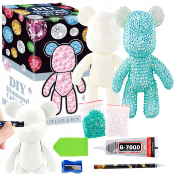 ZESTAW ARTYSTYCZNY WYKLEJANKA MALOWANIE DIAMENTAMI FIGURKA PLASTYCZNY