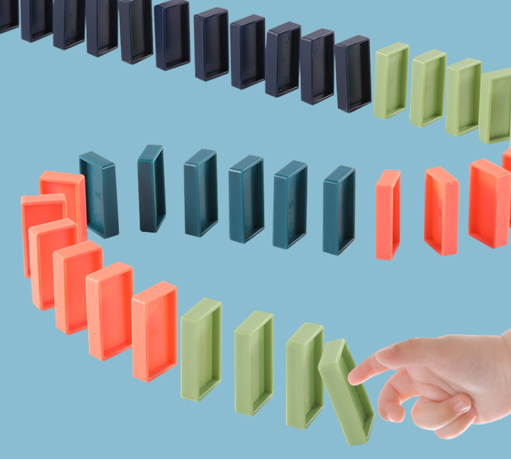 Klocki Domino Interaktywna Lokomotywa Układanie Klocków Budowanie Kaktus