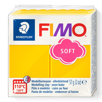 Kostka FIMO soft 57g żółty słoneczny masa termoutwardzalna Staedtler