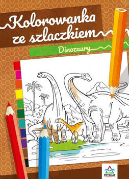 Dinozaury. Kolorowanka ze szlaczkiem