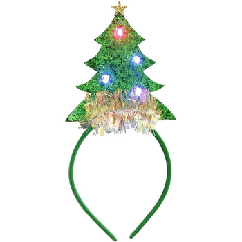 Opaska choinka świecąca LED idealna na święta imprezy karnawał