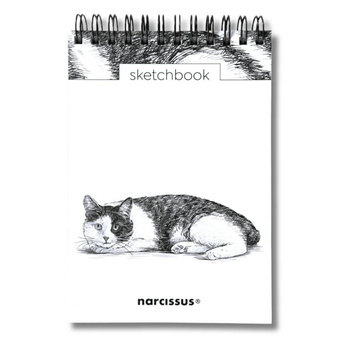 Szkicownik A6 Kot na spirali 60k