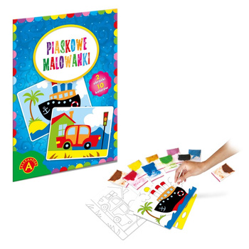 Malowanka piaskowa statek samochód