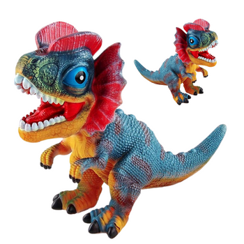 Dinozaur gumowy interaktywny z dźwiękiem zabawka prehistoryczna realistyczn