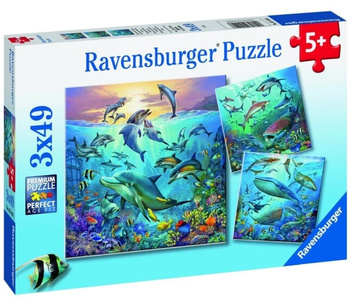 Puzzle 3x49 Podwodne życie Ravensburger