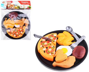 Zestaw jedzeniowy na talerzu dla dzieci edukacyjny kolorowy bezpieczny