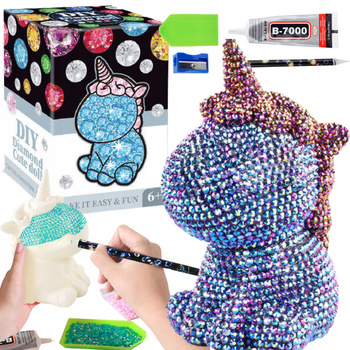 Zestaw Artystyczny Malowanie Diamentami Figurka Wyklejanka Prezent Dla Dzie