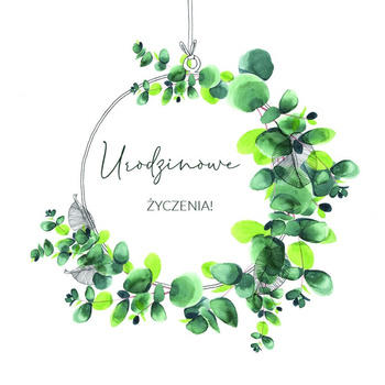 Karnet Swarovski kwadrat CL4003PO Urodzinowe życzenia!