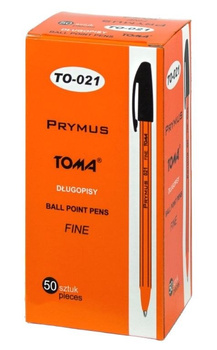 Paczka długopis Prymus czarny 50 szt.