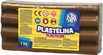 Plastelina Astra 1 kg brązowa