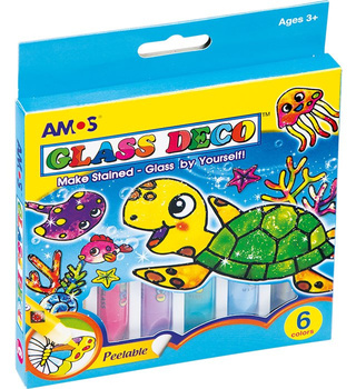 Farby witrażowe AMOS GD10P6 6 kolorów x10,5 ml