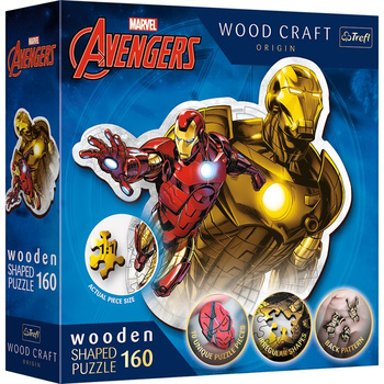 Puzzle160 drewniane konturowe Odważny Iron Man 20183