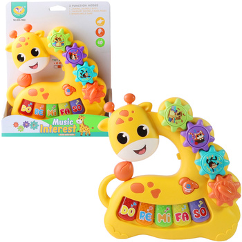 PIANINKO ŻYRAFA EDUKACYJNA DLA MALUCHA DŹWIĘKI MELODIE ZABAWKA DLA DZIECI
