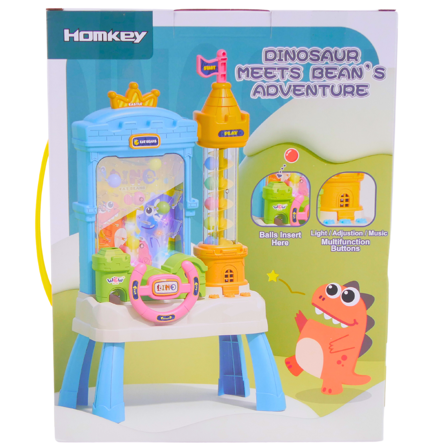 Duża Gra Zręcznościowa Łapacz Kulek Winda Automat Kierownica LED Naklejki