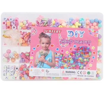 Koraliki do nawlekania zestaw kreatywny dla dzieci rozwija zdolności manual