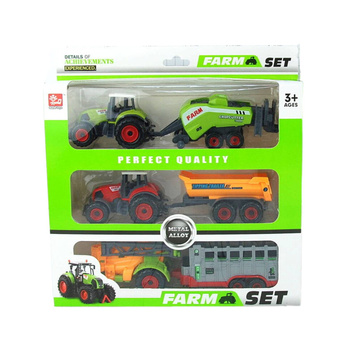 Zabawki Traktory z Przyczepami Edukacyjne Zestaw Dla Dzieci w Pudełku