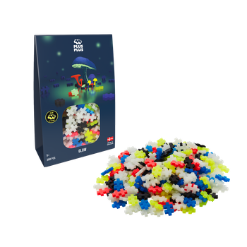 Klocki Konstrukcyjne 3D Zestaw Puzzle PLUS-PLUS ŚWIECĄCE W CIEMNOŚCI 300e