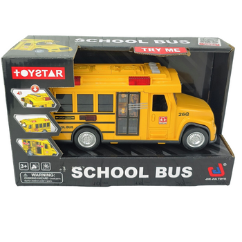 AUTOBUS SZKOLNY AUTKO ZABAWKA DLA DZIECI ŚWIATŁO DŹWIĘK POJAZD BUS PREZENT
