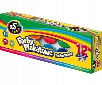 Farby plakatowe Astra 12 kol x 20 ml PREMIUM BOX