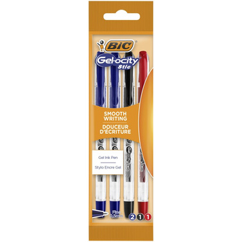 Długopis żelowy Gel-ocity Stic BIC 0.5mm AST pouch 4szt