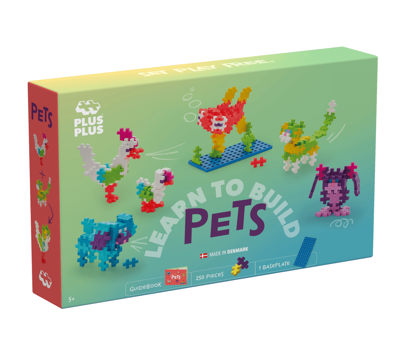 Klocki konstrukcyjne Plus-Plus Naucz się budować zwierzęta – opakowanie zestawu 275 elementów