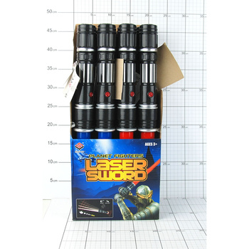 Miecz świetlny na baterie zabawka interaktywna dla dzieci i dorosłych