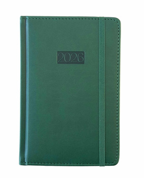 Kalendarz 2026 B6 LUX dzienny zielony V1 K-B6D L
