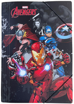 DISNEY CORE - TECZKA PP A3 Z GUMKĄ - AVENGERS