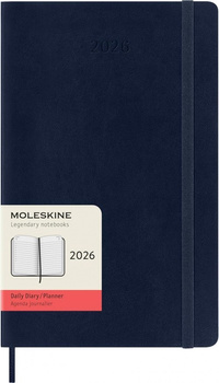 Kalendarz 2026 12M Moleskine L miękka oprawa dzienny Sapphire Blue 13x21cm