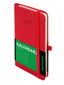 Kalendarz 2026 Memofix A6 TDW czerwony