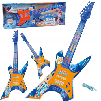 Gitara Elektryczna Instrument Zestaw Muzyczny Światło Led Pasek Regulacja