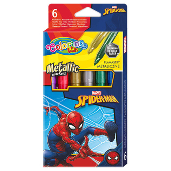 DISNEY COLORINO - FLAMASTRY METALICZNE 6 KOL - SPIDERMAN