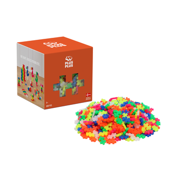 Klocki Konstrukcyjne 3D Zestaw Puzzle PLUS-PLUS NEON 600e Prezent