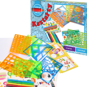 Zestaw do malowania dla dzieci nauka artysta szablony wzory edukacyjne