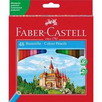 Kredki ołówkowe Zamek Faber-Castell 48 kolorów + temperówka