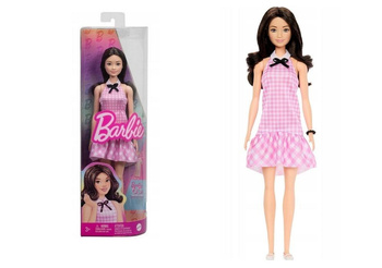 Barbie lalka Fashionistas sukienka różowa kratka Mattel
