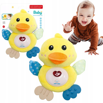 Kaczuszka Pluszowa Usypiacz Sensoryczna Lampka Dźwiękowa Prezent Dla Niemow