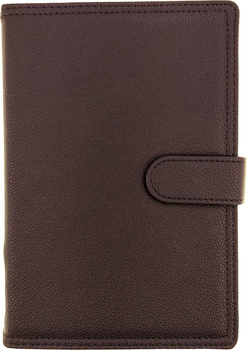 Kalendarz 2026 A5 dzienny z zapięciem ekoskóra brązowy