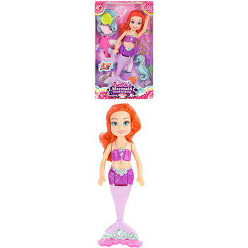 SYRENKA LALKA KOLOROWA WŁOSY AKCESORIA ZABAWKA DLA DZIEWCZYNEK BAJKA